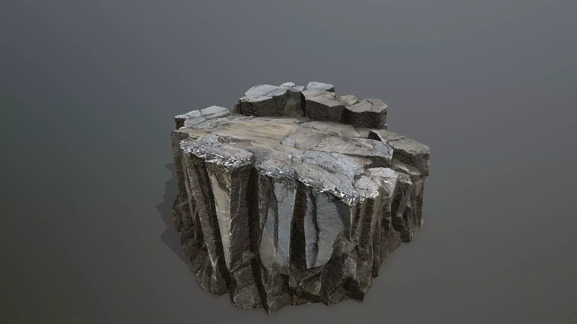 desert cliff rocks Low-poly 3D model_10