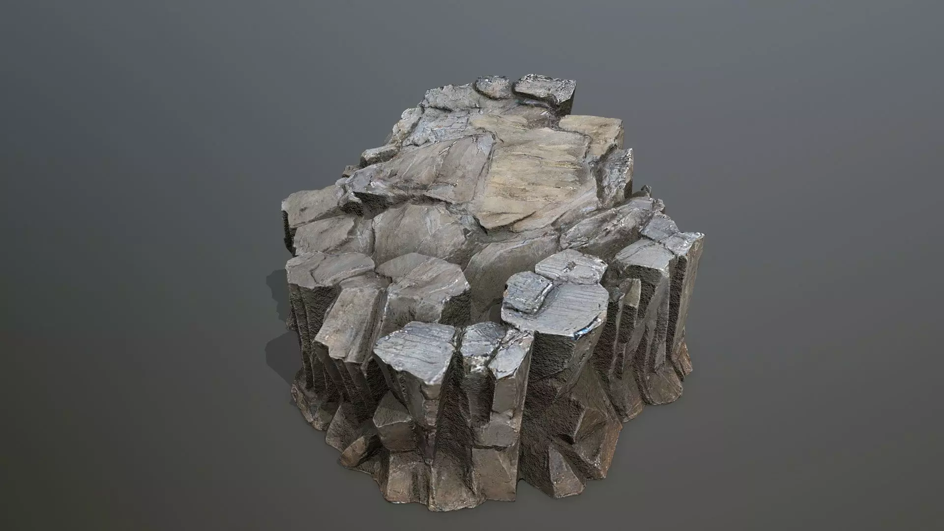desert cliff rocks Low-poly 3D model_12