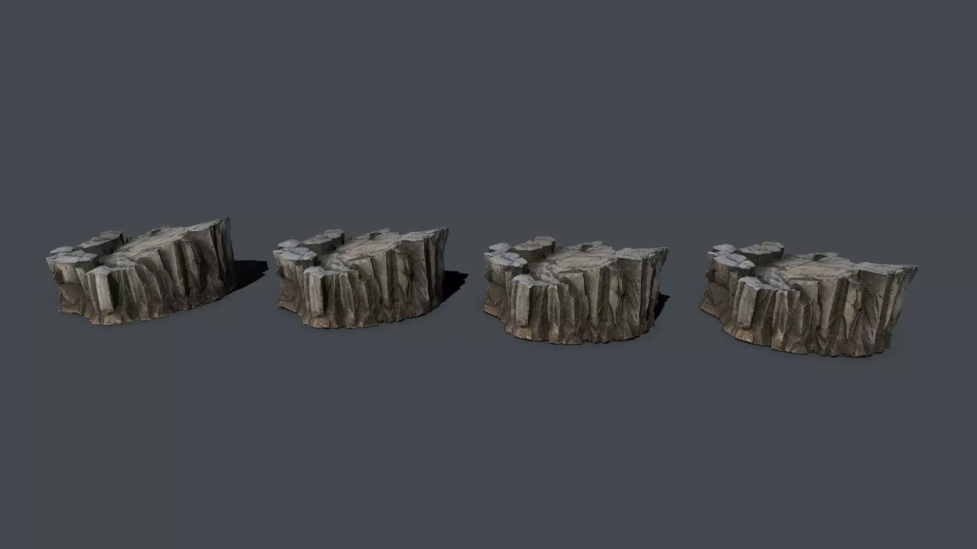 desert cliff rocks Low-poly 3D model_13