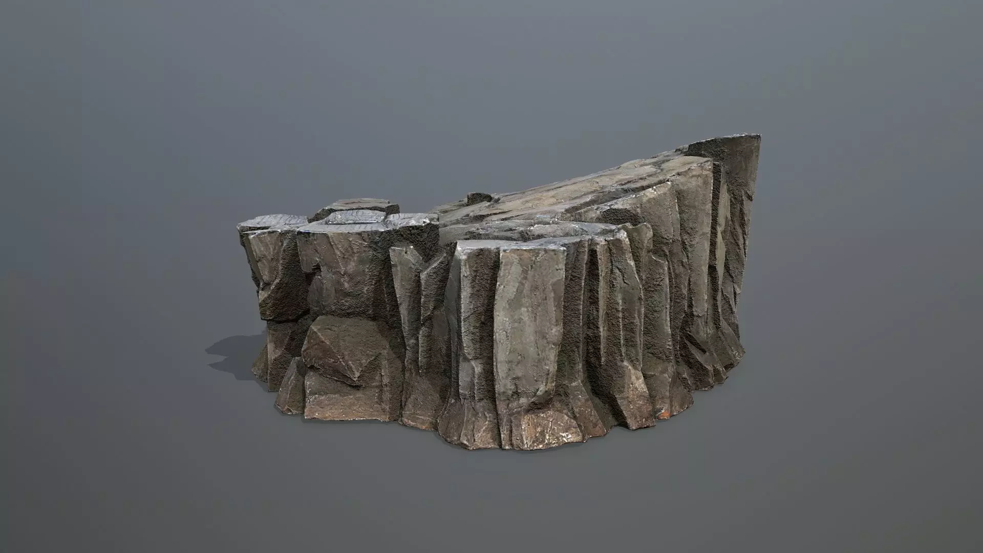 desert cliff rocks Low-poly 3D model_4