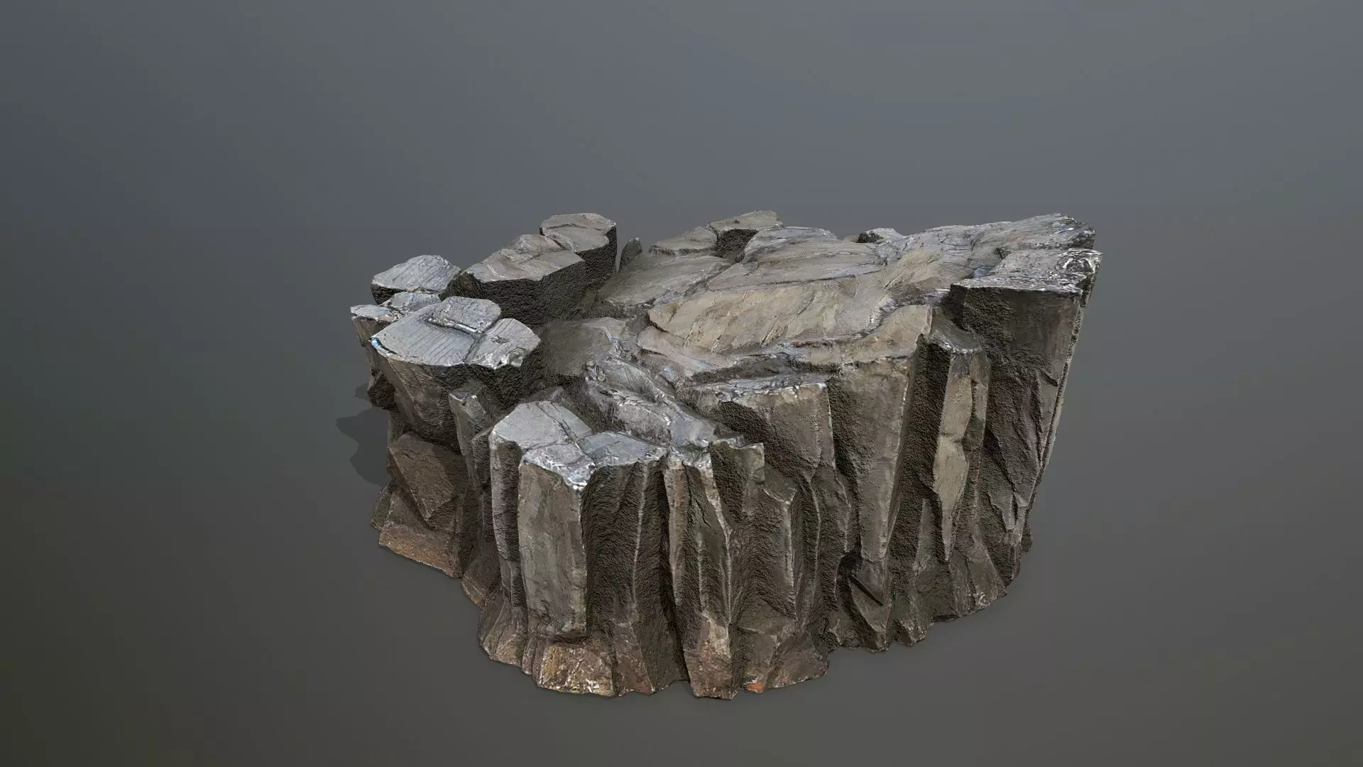 desert cliff rocks Low-poly 3D model_11