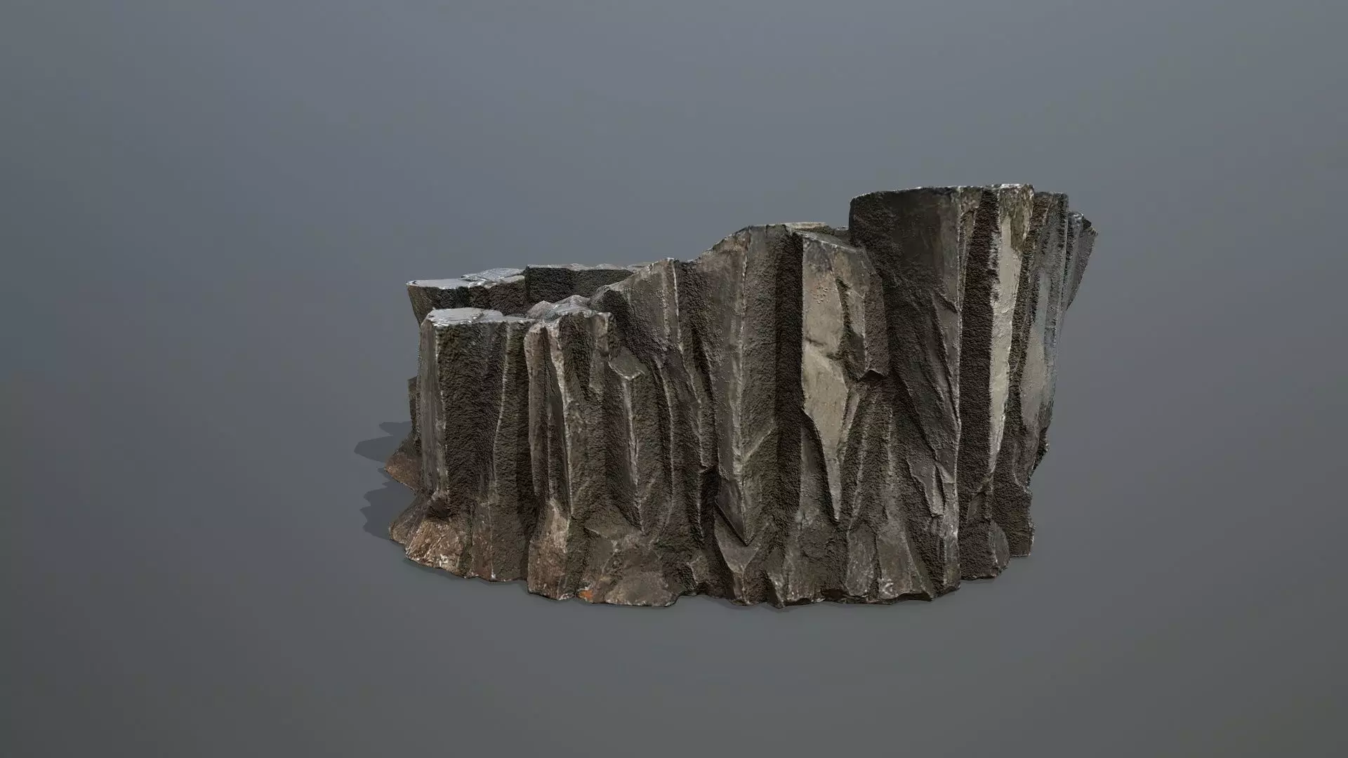 desert cliff rocks Low-poly 3D model_5