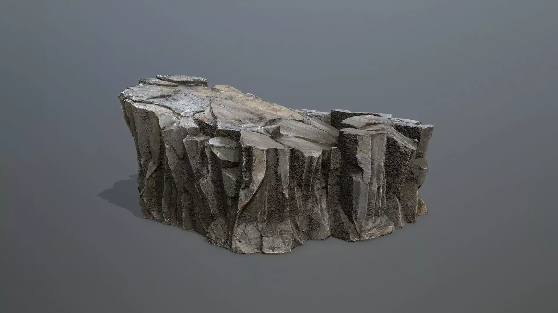 desert cliff rocks Low-poly 3D model_8
