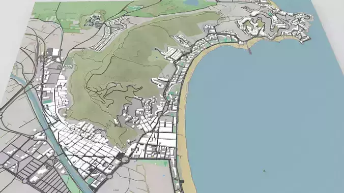 Cityscape Cullera Spain 3D model