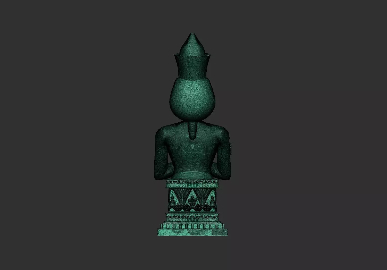 Egyptian Pharaoh King Akhenaten Bust   3D Printable Model   3D print model_8