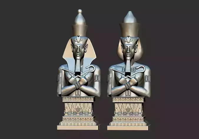 Egyptian Pharaoh King Akhenaten Bust   3D Printable Model  
