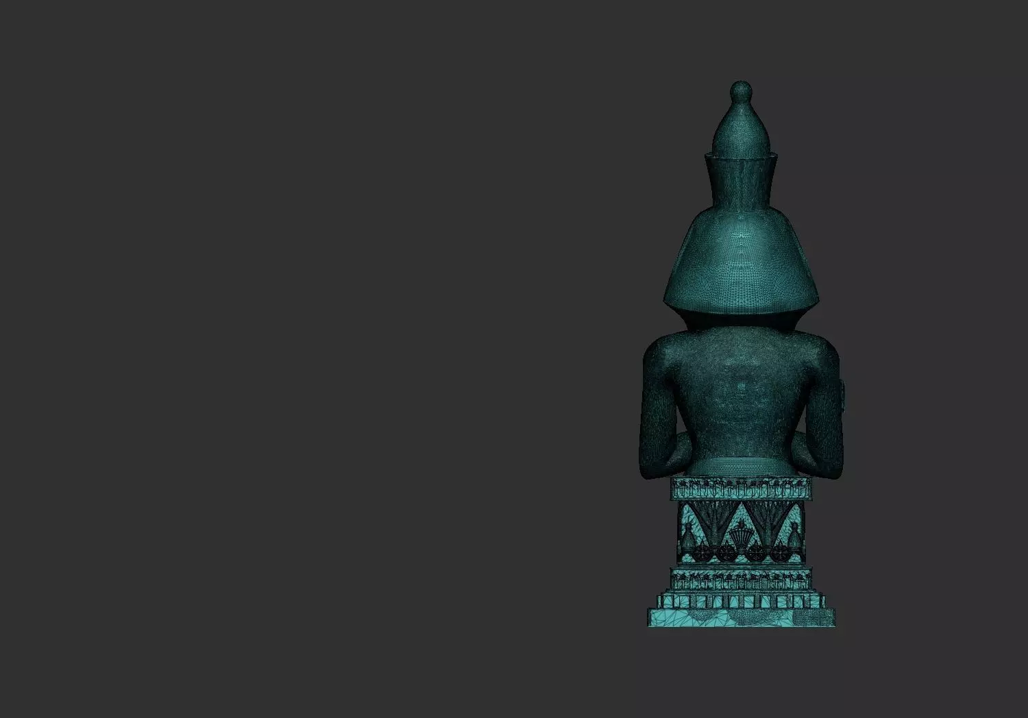 Egyptian Pharaoh King Akhenaten Bust   3D Printable Model   3D print model_9