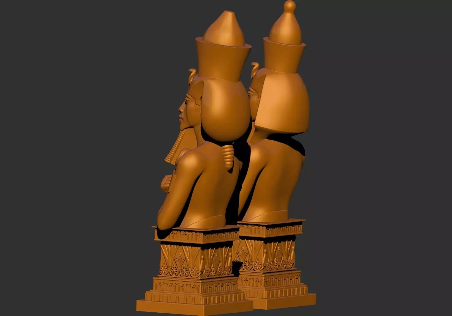 Egyptian Pharaoh King Akhenaten Bust   3D Printable Model   3D print model_4