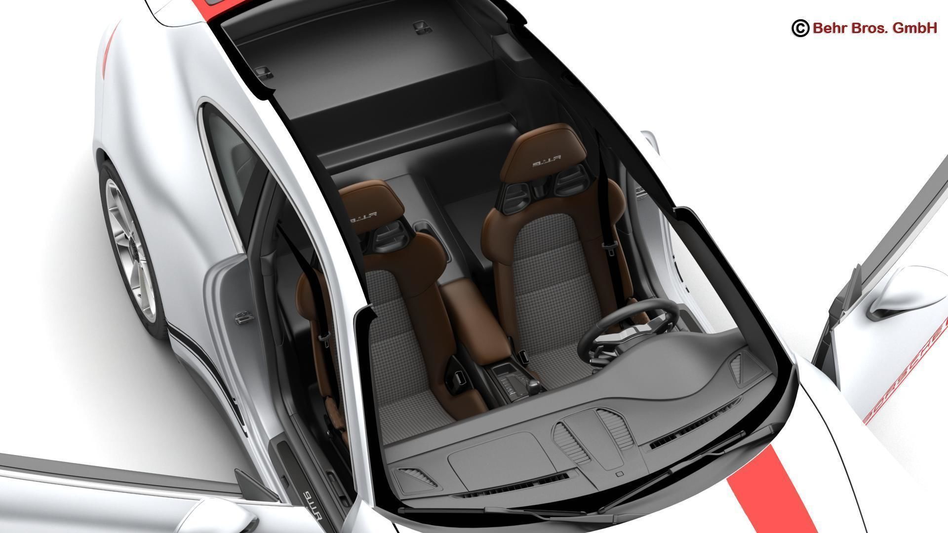 Porsche 911 R 2017 3D model_11