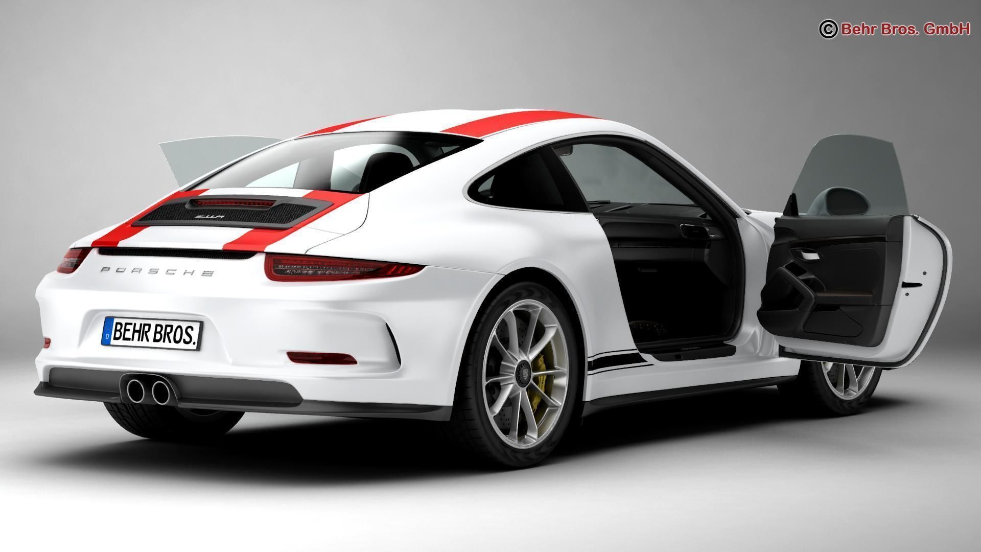 Porsche 911 R 2017 3D model_4