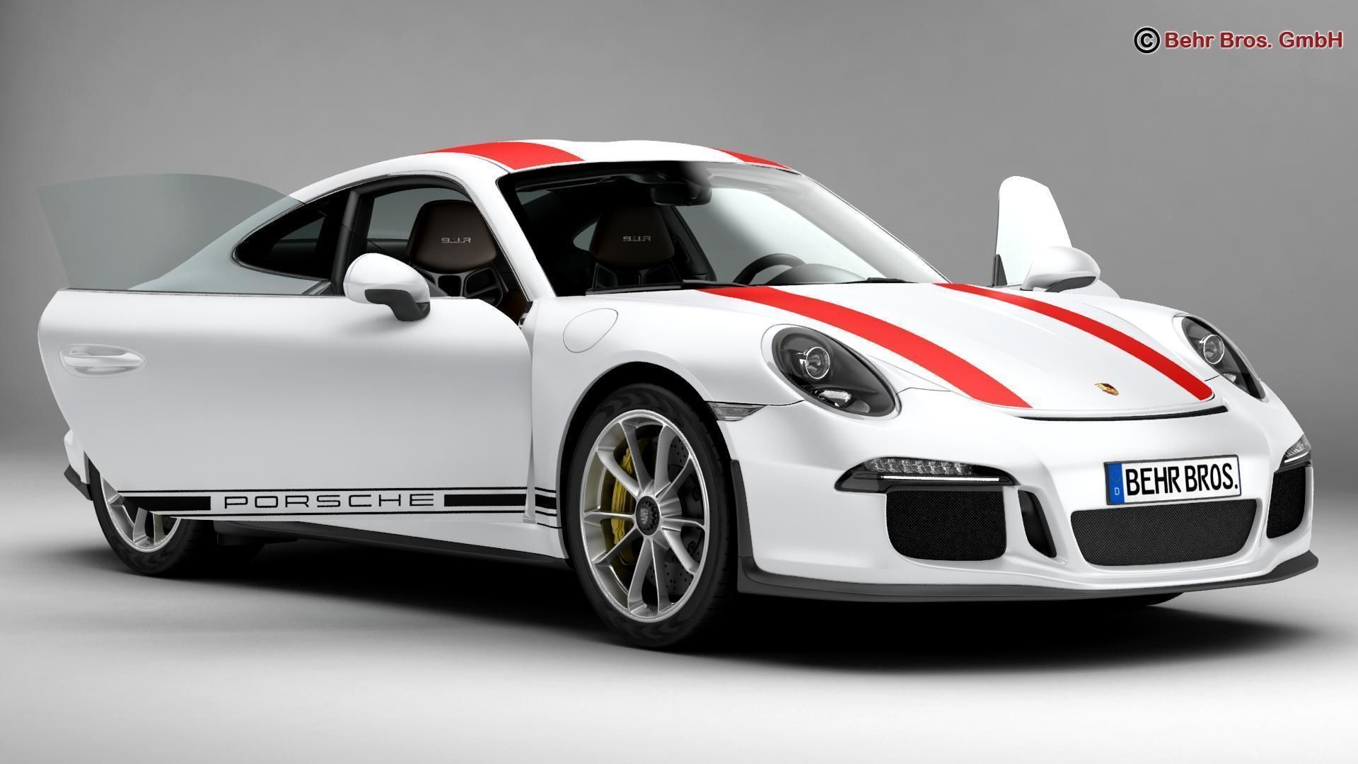 Porsche 911 R 2017 3D model_2
