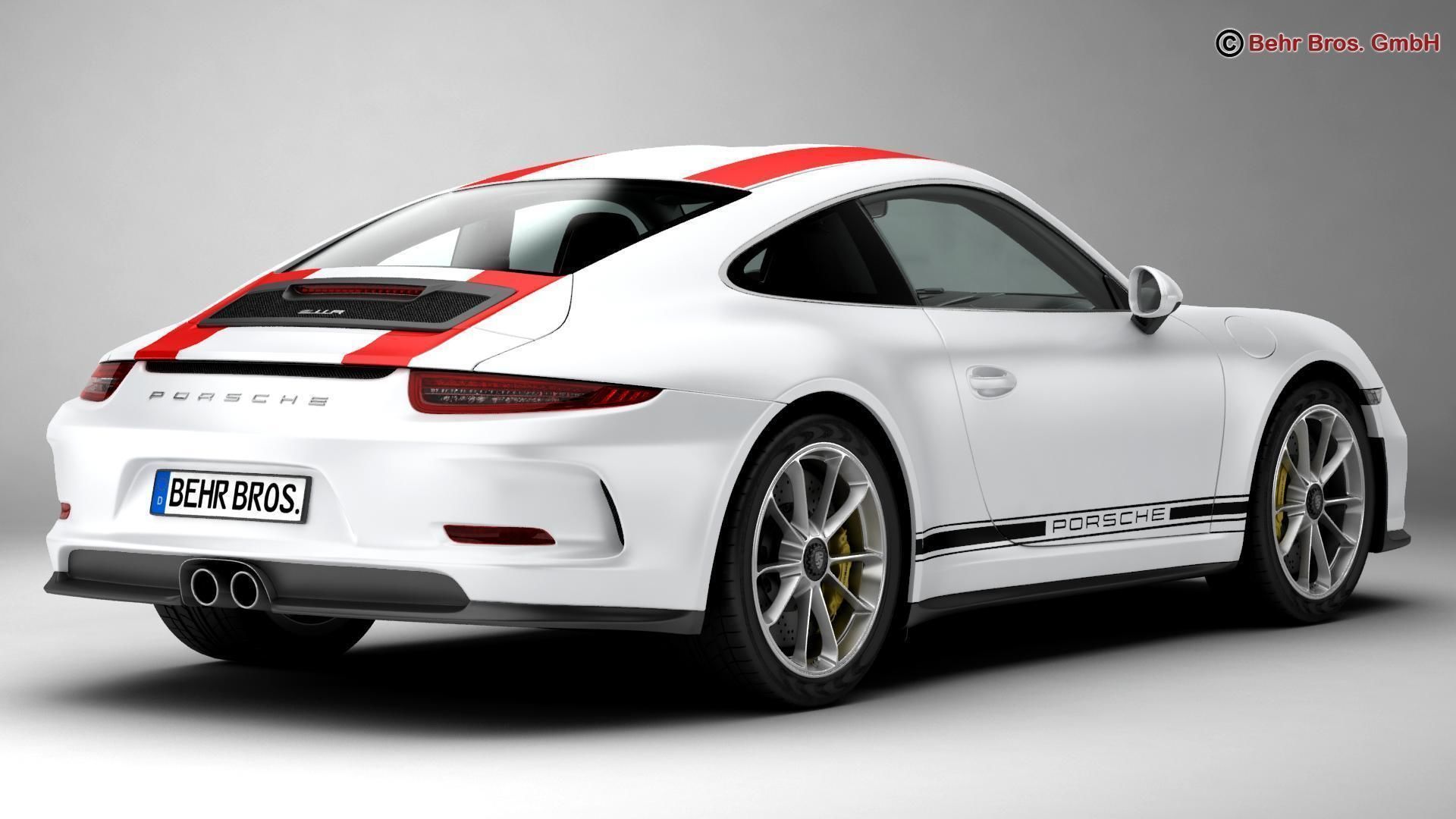Porsche 911 R 2017 3D model_3