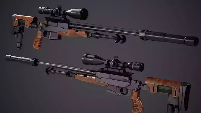 PGM 338 Sniper Rifle - PBR Texture