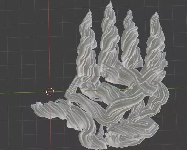 Root Hand default version 3D model_1