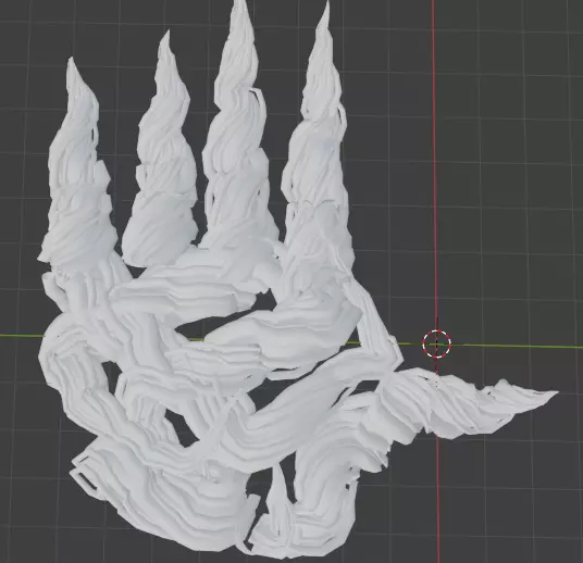 Root Hand default version 3D model_0