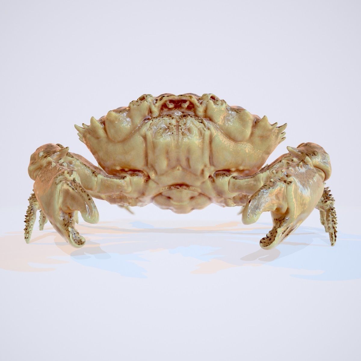 Rigged Crab Alien Crustacean Low-poly 3D model_4