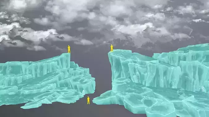 ice rocks   Low-poly 3D model