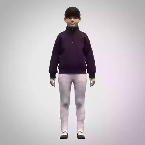 girls sweater rigged model Low-poly 3D model girls sweater rigged model Low-poly 3D model