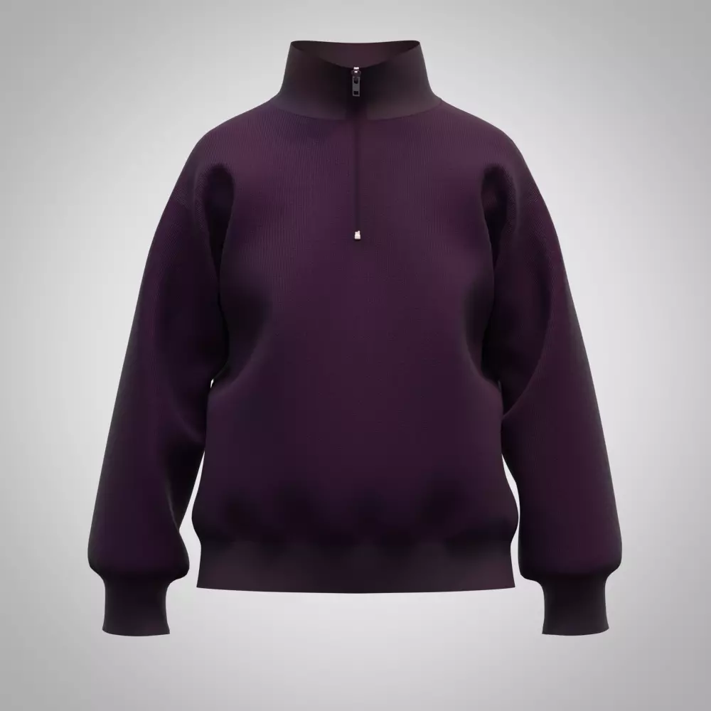 girls sweater rigged model Low-poly 3D model_4