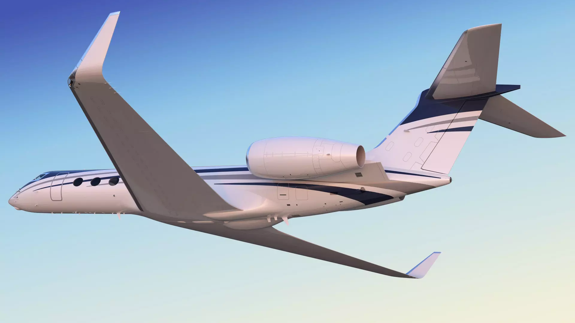 Private Jet Generic v2 3D model_10