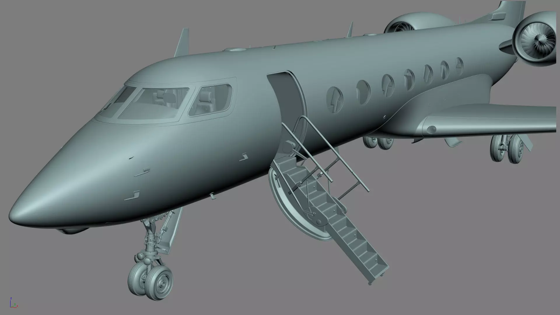 Private Jet Generic v2 3D model_47