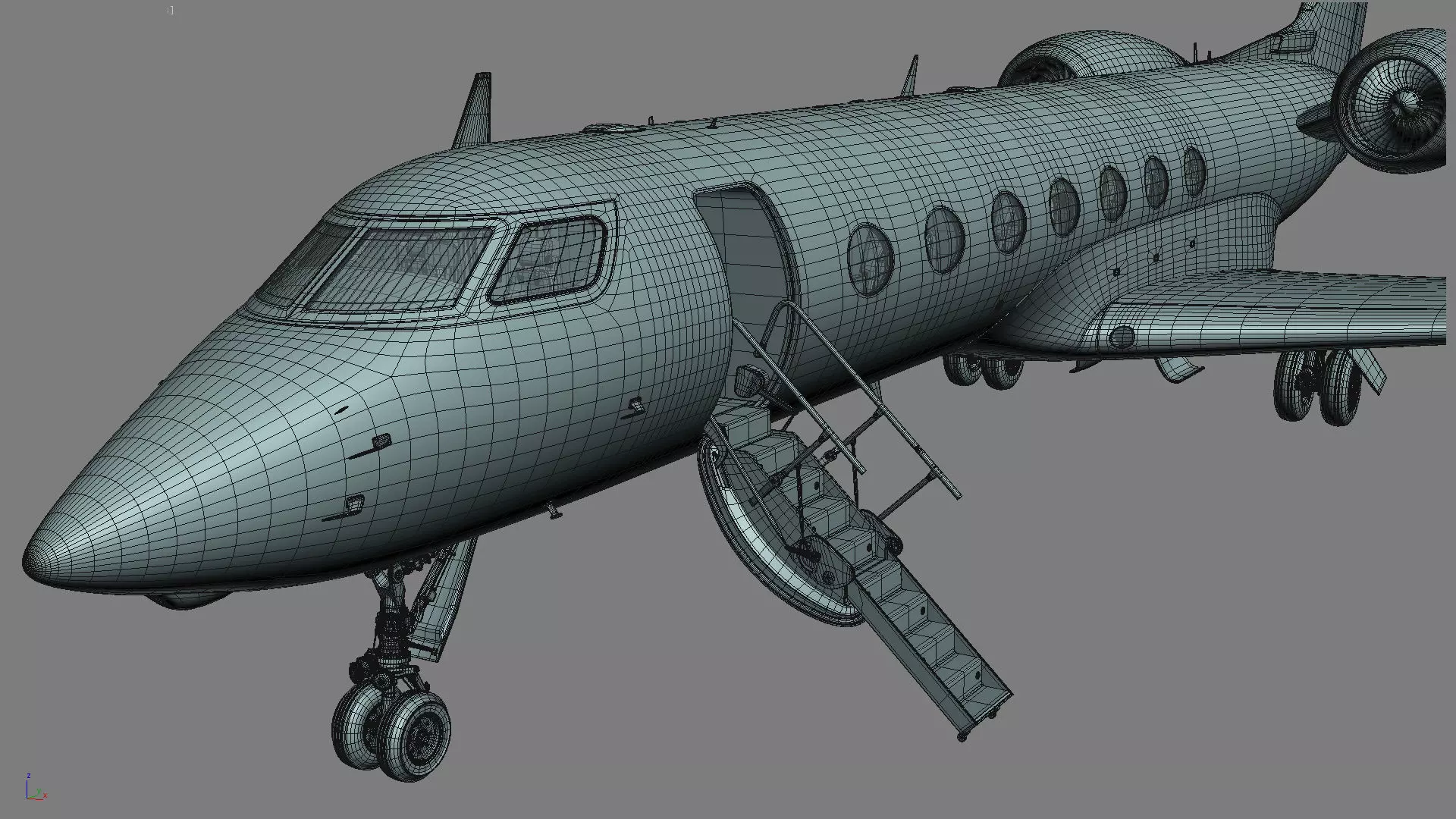 Private Jet Generic v2 3D model_48