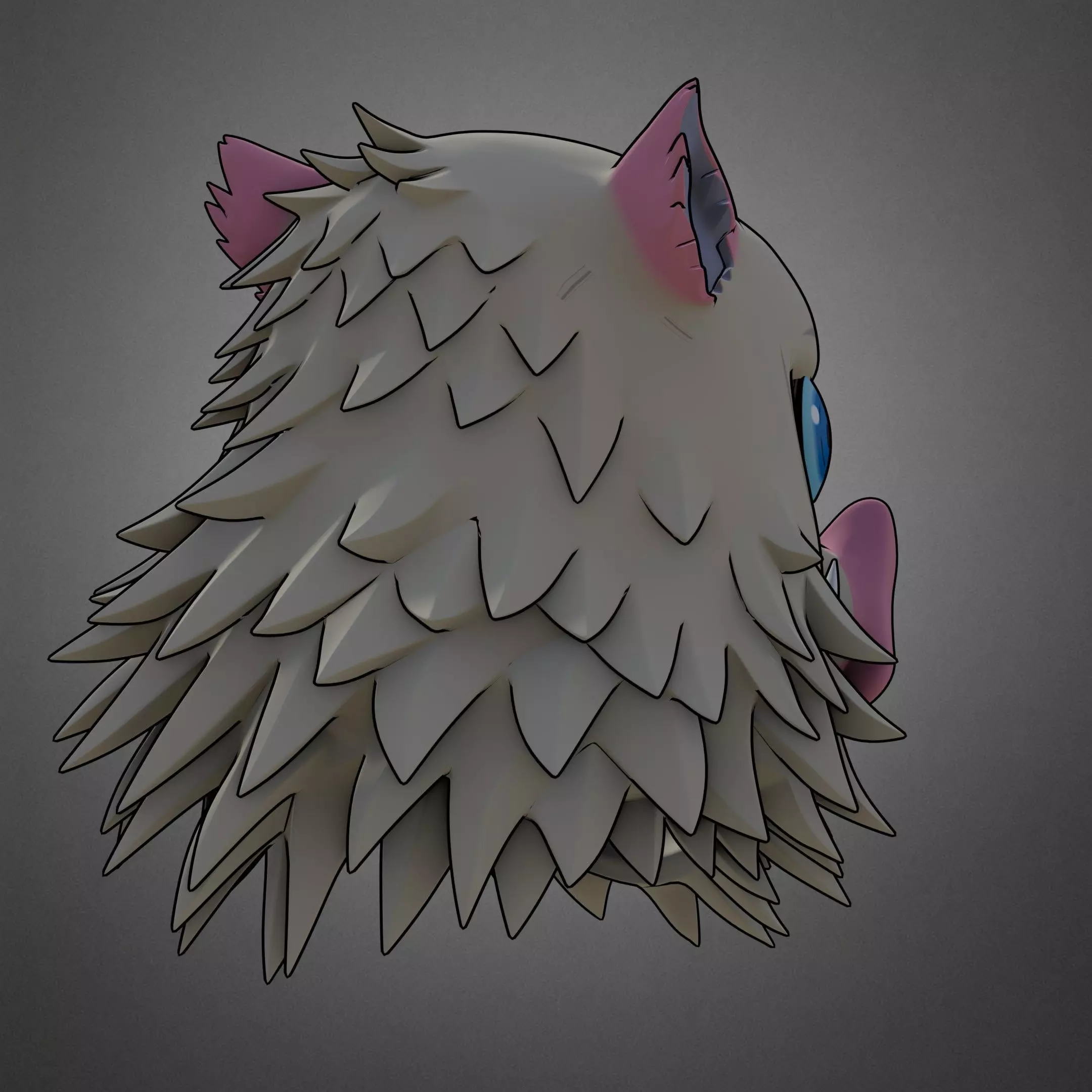 Demon Slayer Inosuke Hashibira Boar Mask for Cosplay 3D print model_18