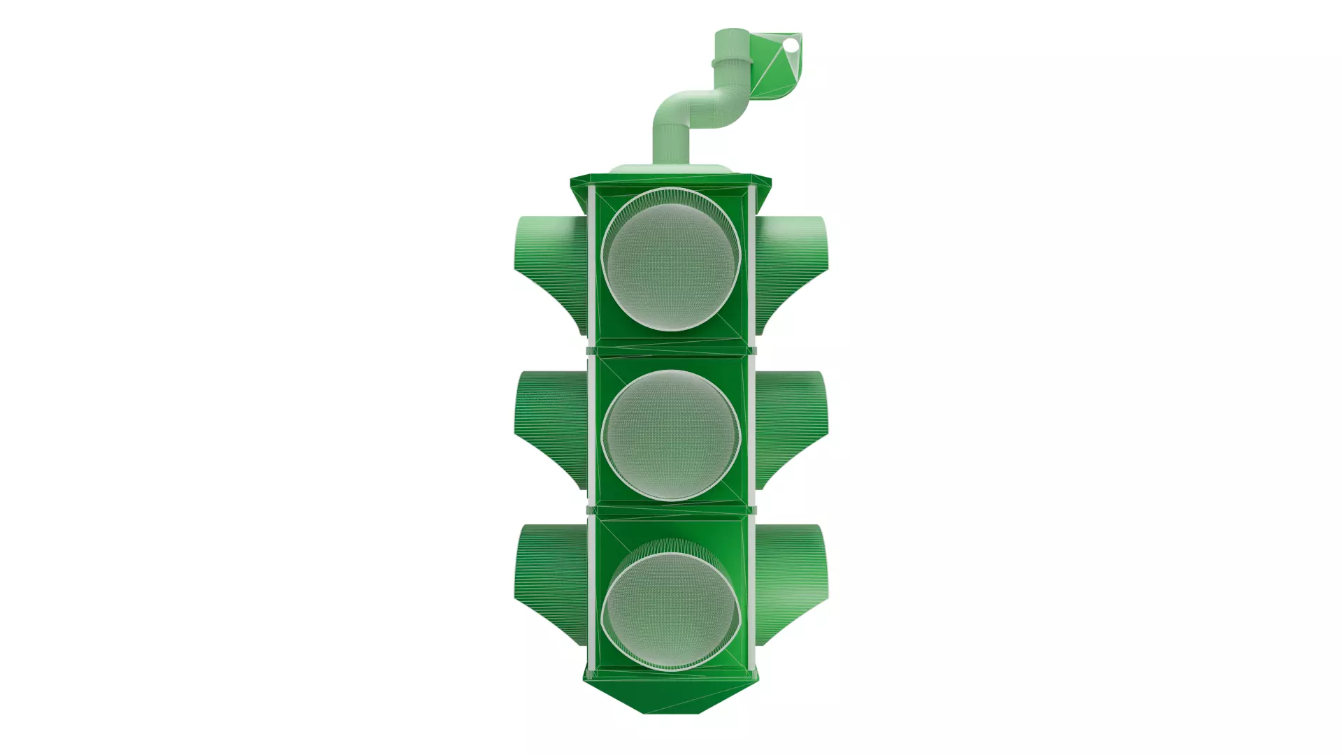 Rusty Traffic Light 3D Model 3D model_4