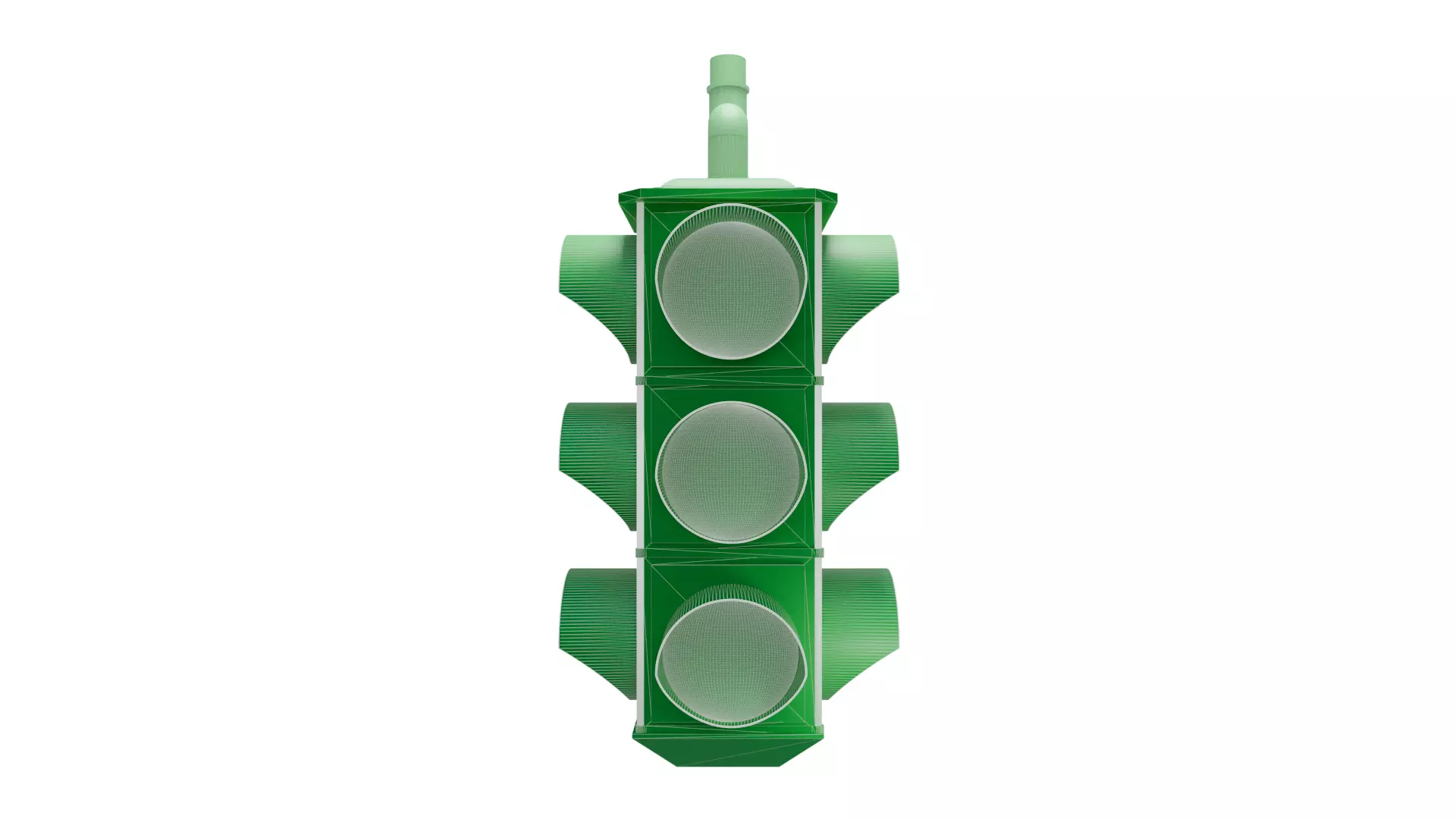 Rusty Traffic Light 3D Model 3D model_3