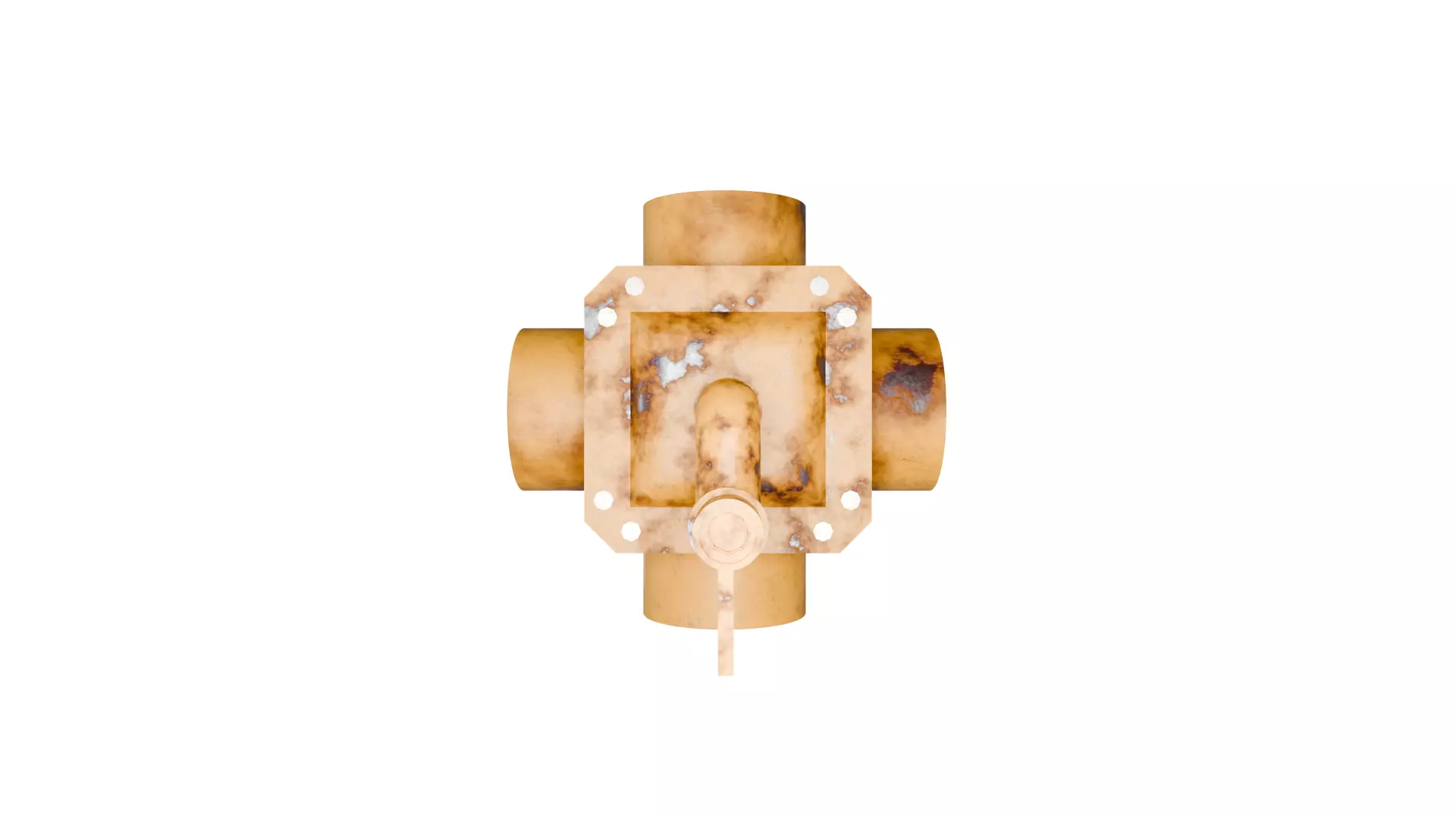 Rusty Traffic Light 3D Model 3D model_1