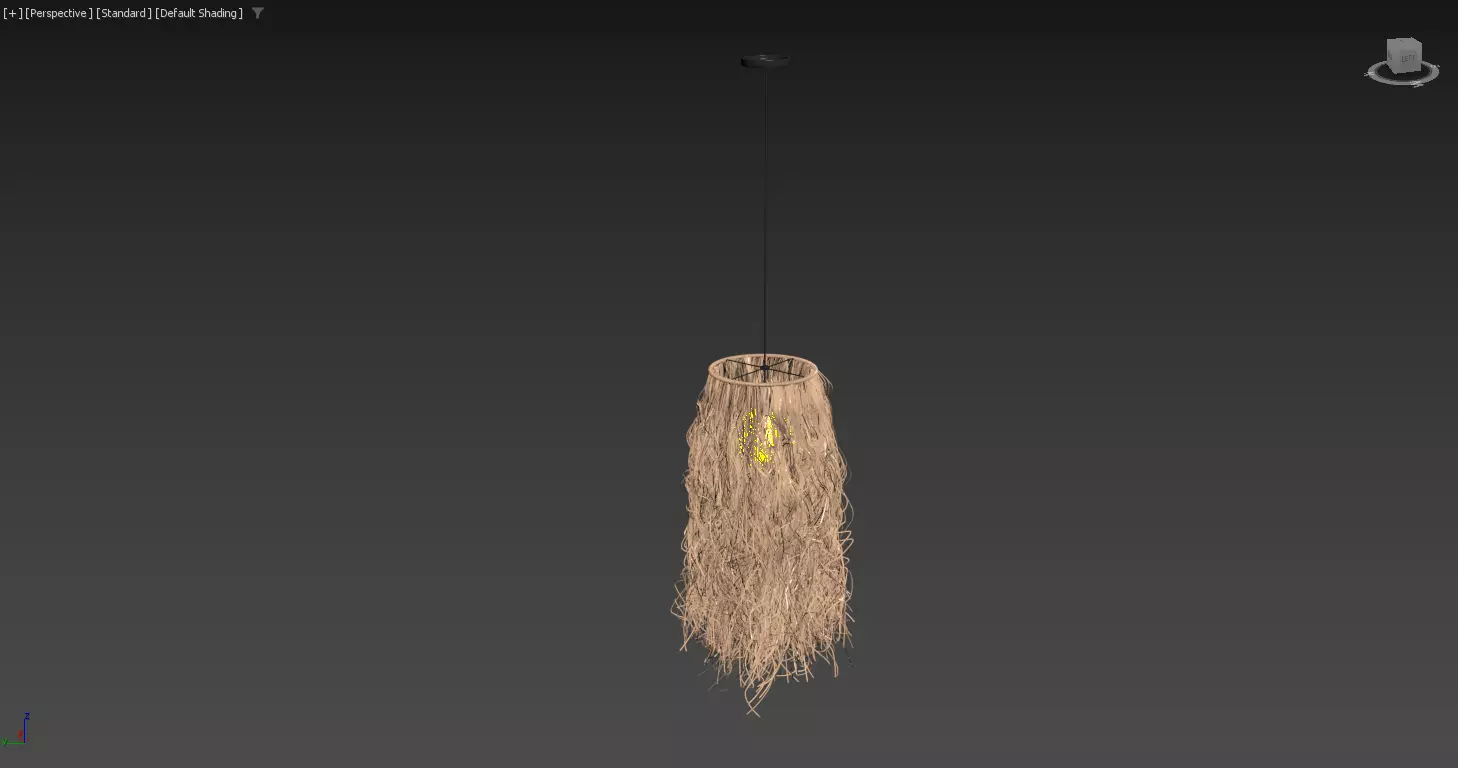 Single Rafia Long Pendant 3D model_4