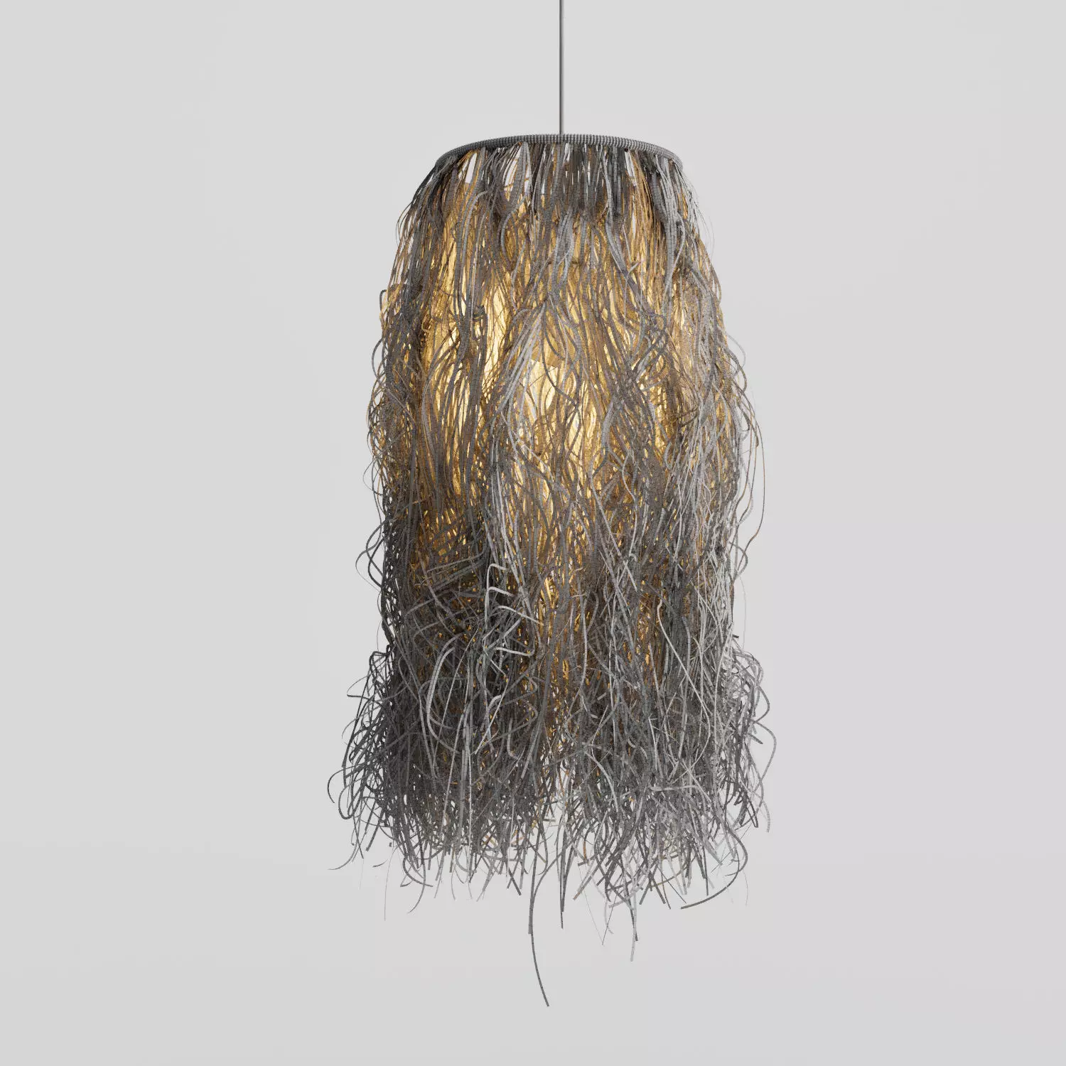 Single Rafia Long Pendant 3D model_2