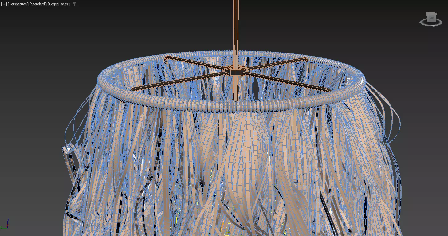 Single Rafia Long Pendant 3D model_5