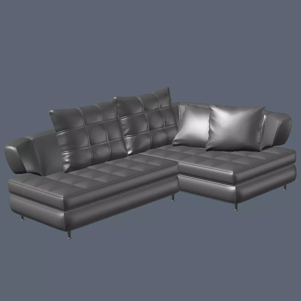 Modern Corner Sectional Sofa Nikol 3D model_8