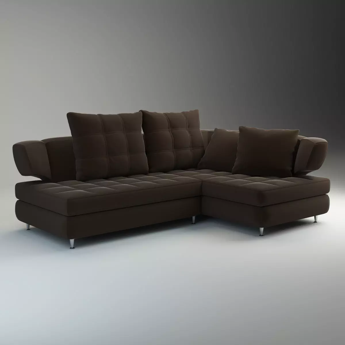 Modern Corner Sectional Sofa Nikol 3D model_1