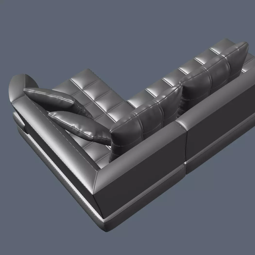 Modern Corner Sectional Sofa Nikol 3D model_11