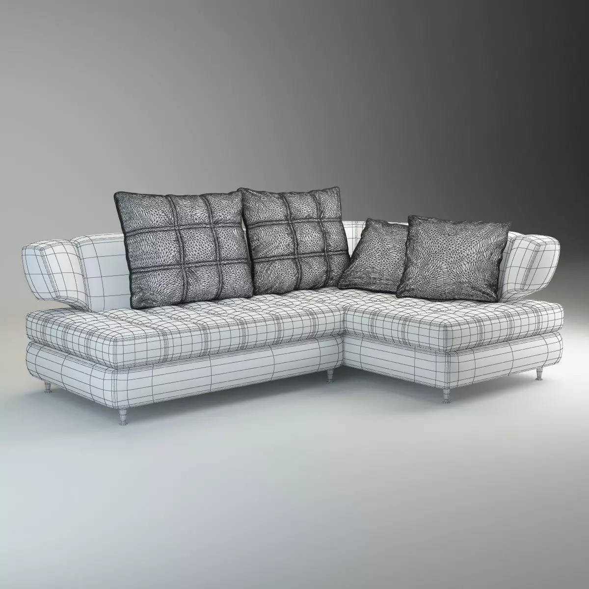 Modern Corner Sectional Sofa Nikol 3D model_17