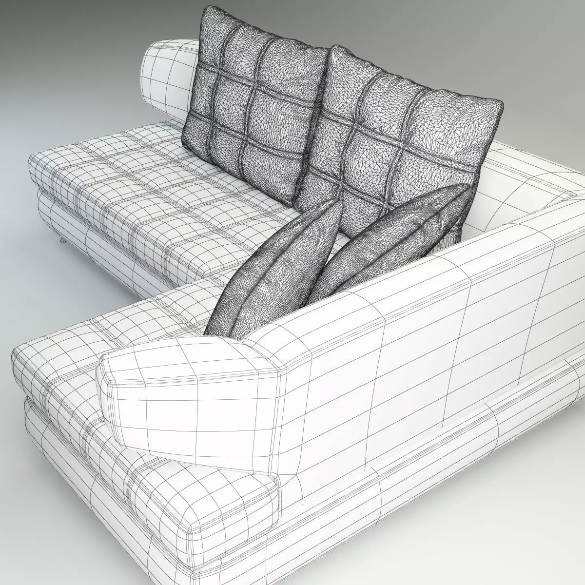 Modern Corner Sectional Sofa Nikol 3D model_22