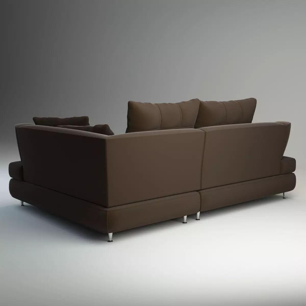 Modern Corner Sectional Sofa Nikol 3D model_2