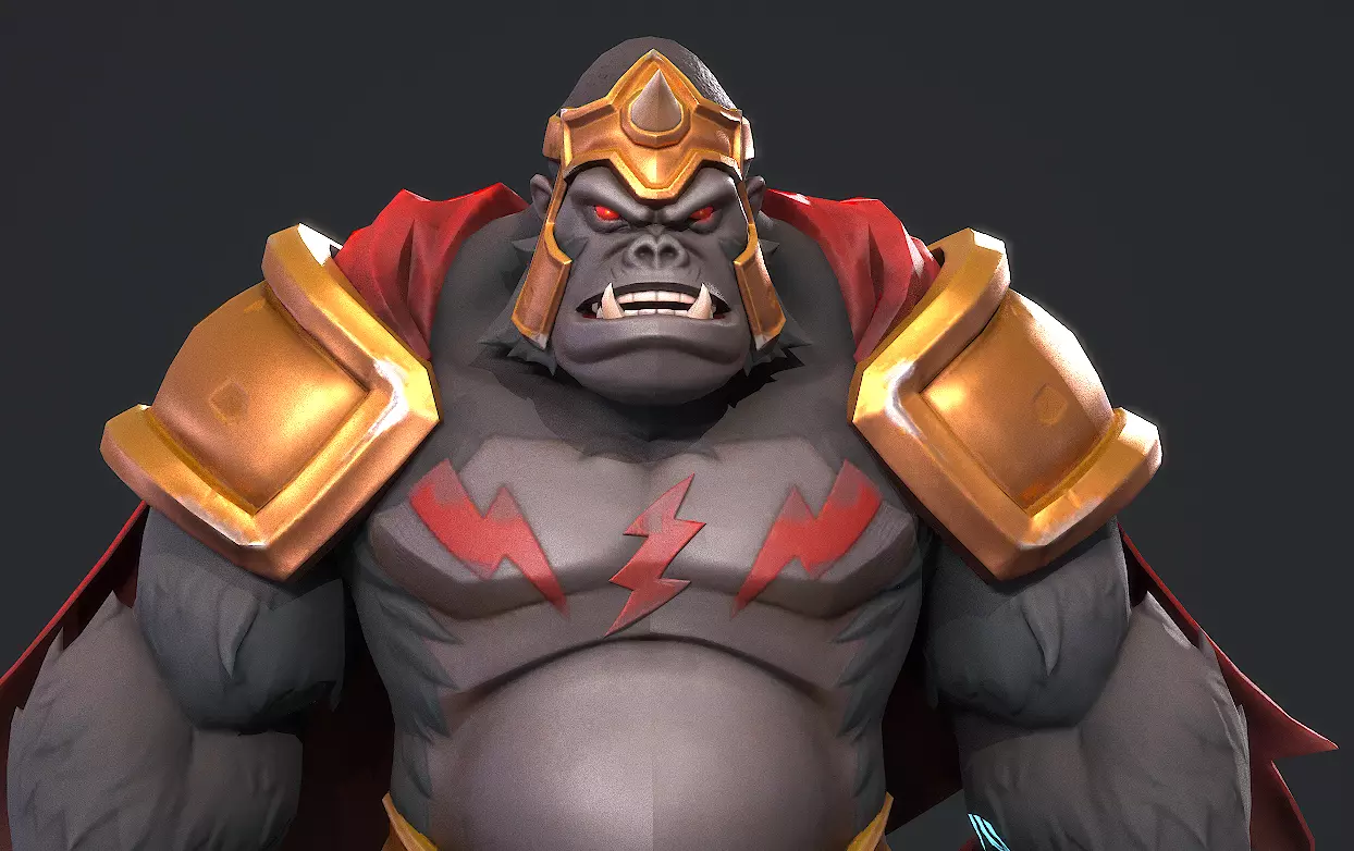  Gorrila Grodd Low-poly 3D model_10
