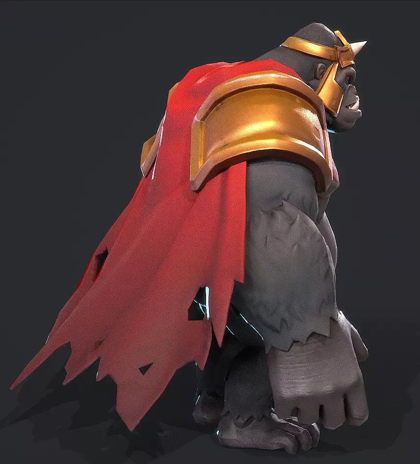  Gorrila Grodd Low-poly 3D model_9