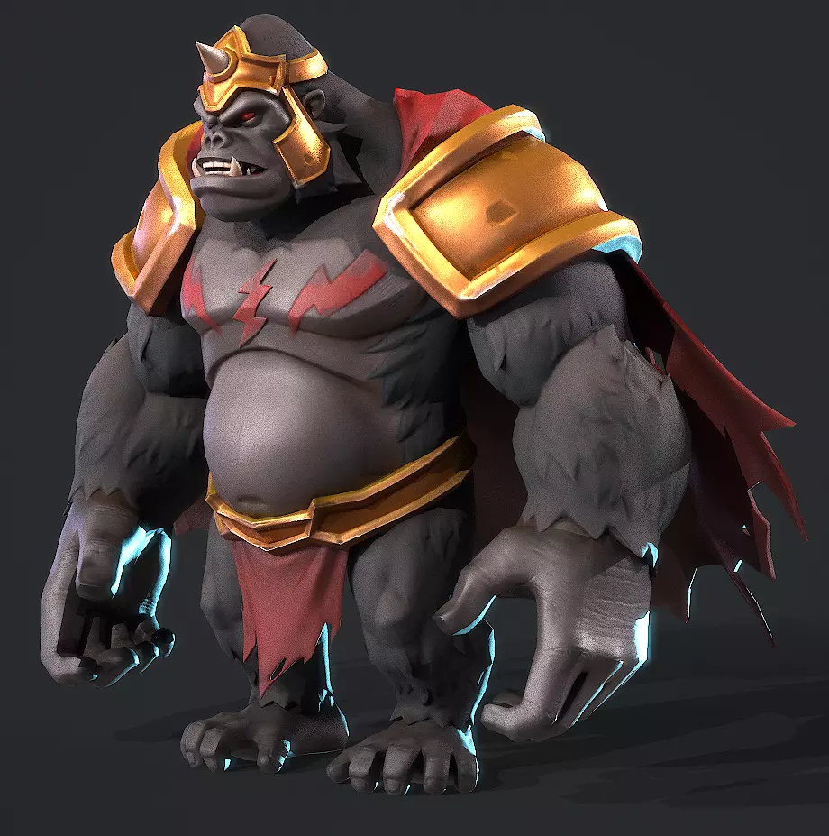  Gorrila Grodd Low-poly 3D model_2