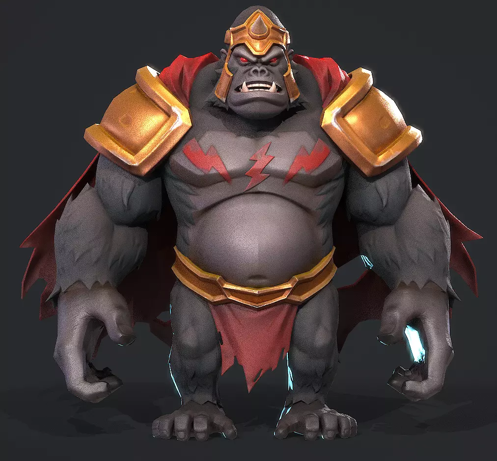  Gorrila Grodd Low-poly 3D model_4