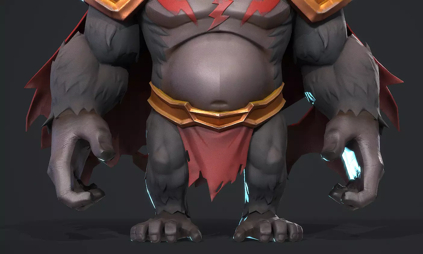  Gorrila Grodd Low-poly 3D model_11