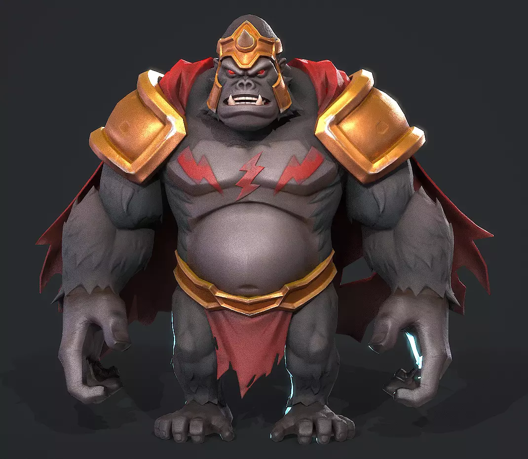 Gorrila Grodd Low-poly 3D model_3