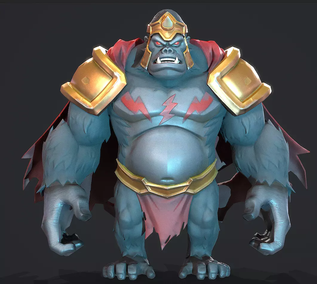  Gorrila Grodd Low-poly 3D model_14