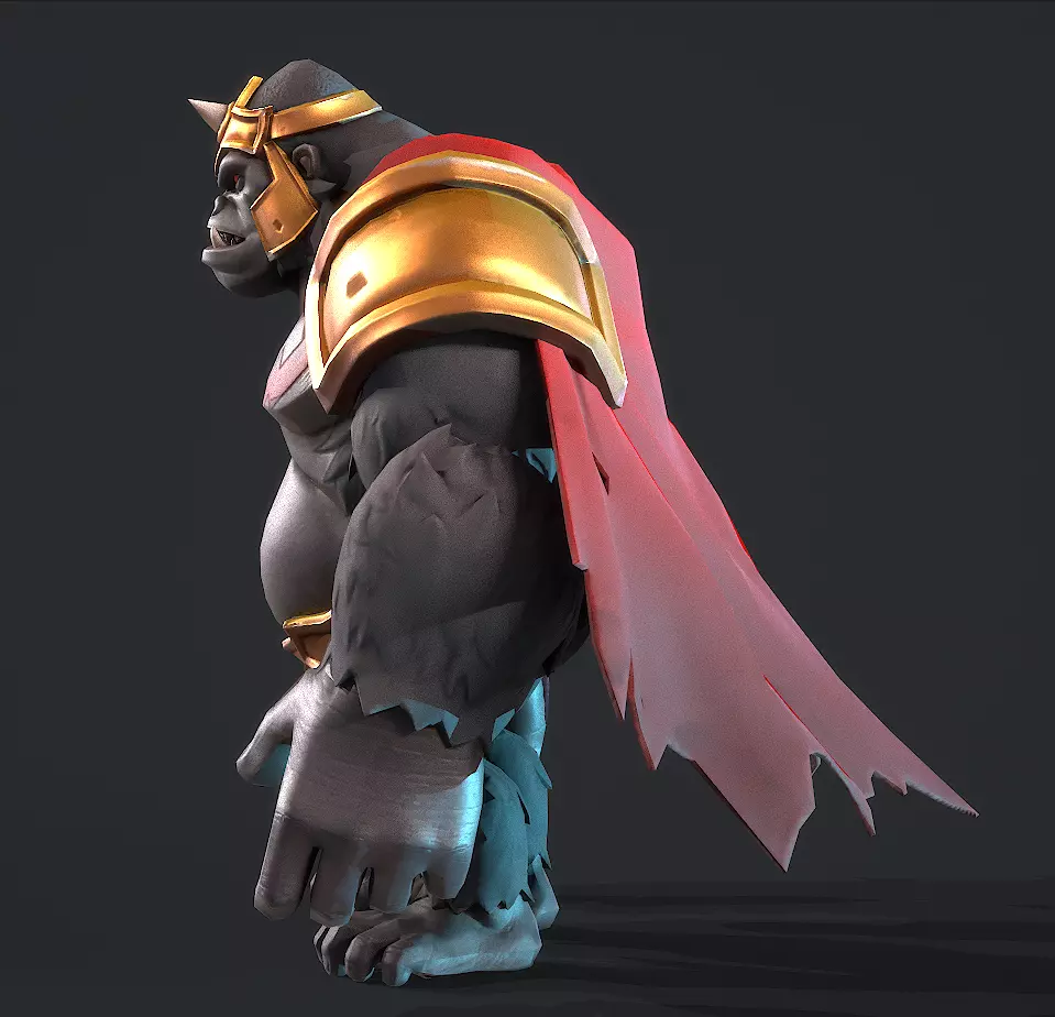  Gorrila Grodd Low-poly 3D model_6
