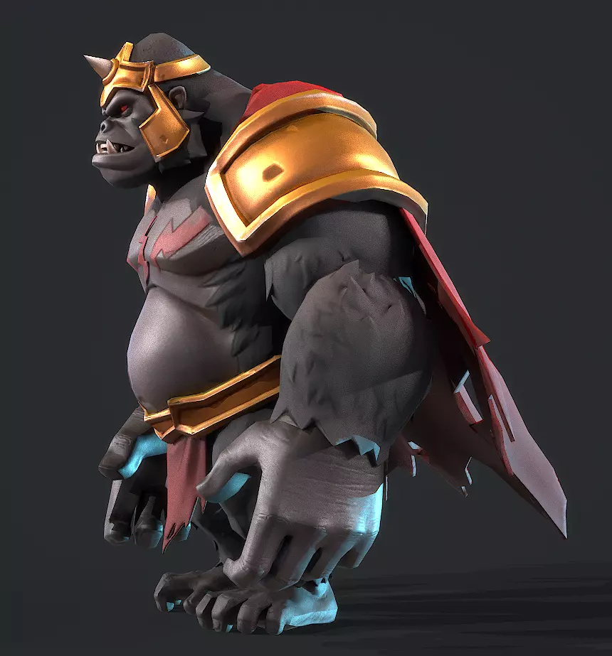  Gorrila Grodd Low-poly 3D model_5