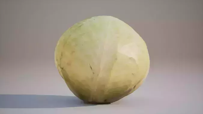 Low Poly 3D Cabbage model Game ready 4K PBR Textures UE Low-poly 3D model 3