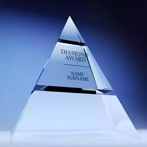 Trophy award cup low poly